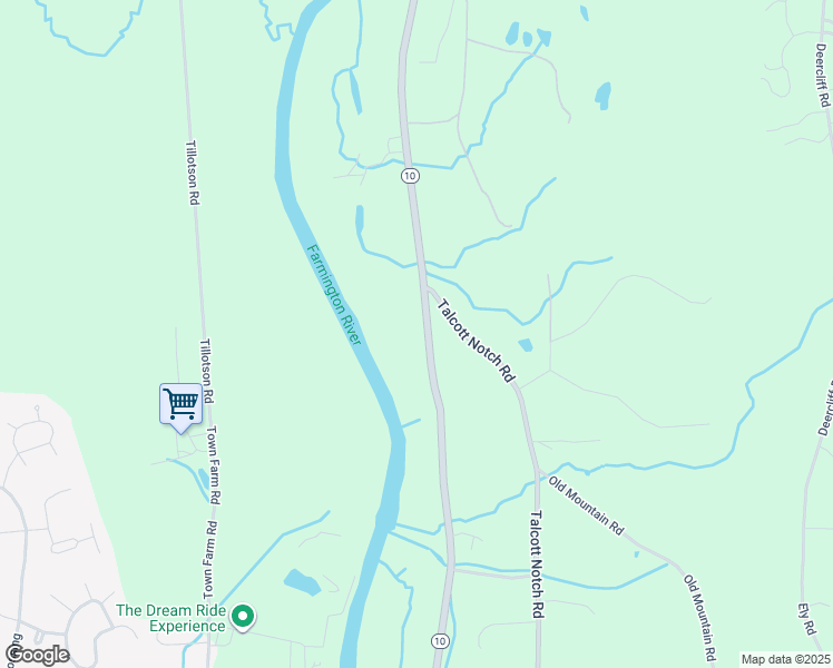 map of restaurants, bars, coffee shops, grocery stores, and more near 657 Waterville Road in Avon