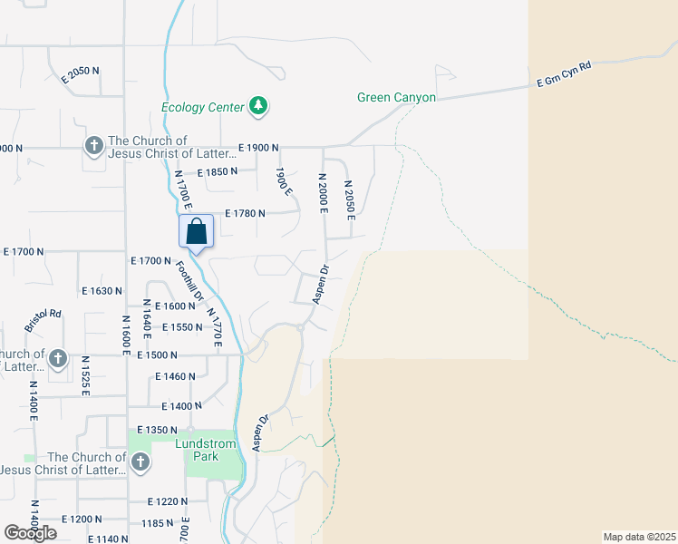 map of restaurants, bars, coffee shops, grocery stores, and more near 2017 Deercrest Lane in Logan
