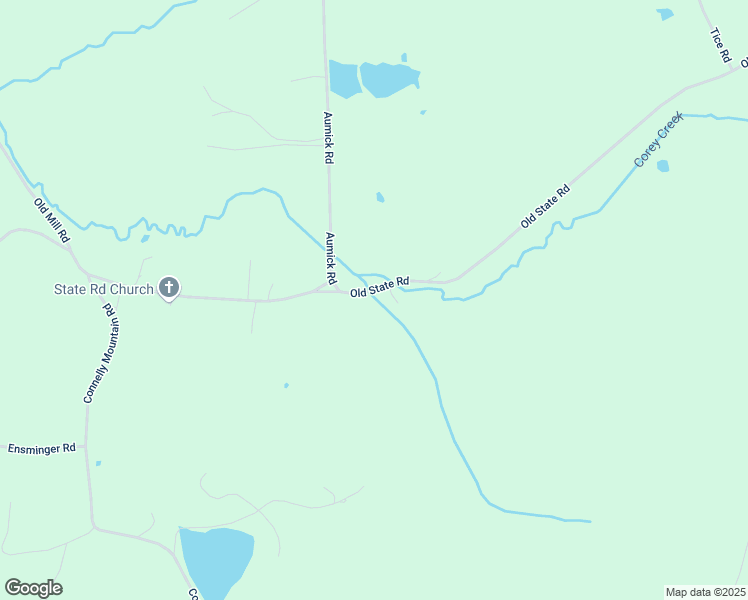 map of restaurants, bars, coffee shops, grocery stores, and more near 1698 Old State Road in Mainesburg