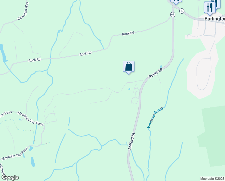 map of restaurants, bars, coffee shops, grocery stores, and more near 8 Saw Mill Rd in Burlington