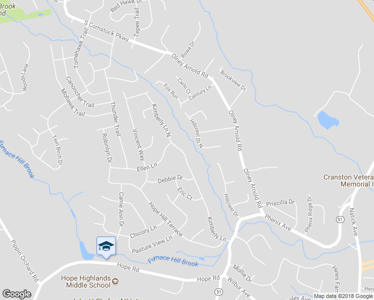 map of restaurants, bars, coffee shops, grocery stores, and more near 193 Kimberly Lane in Cranston