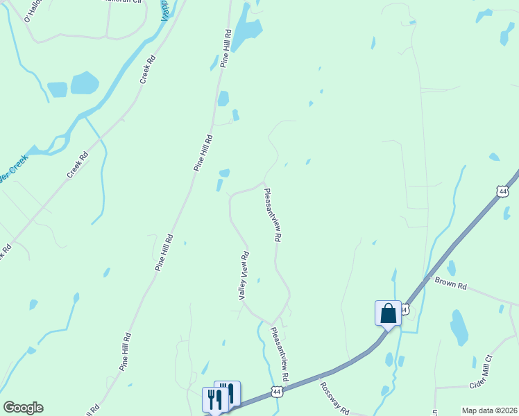 map of restaurants, bars, coffee shops, grocery stores, and more near 113 Pleasantview Road in Pleasant Valley