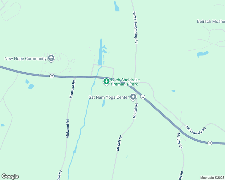 map of restaurants, bars, coffee shops, grocery stores, and more near 795-799 New York 52 in Fallsburg