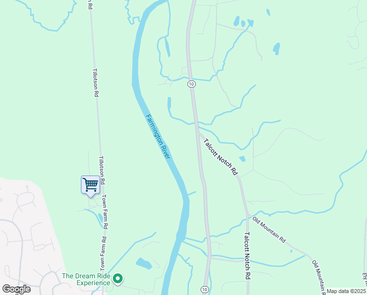 map of restaurants, bars, coffee shops, grocery stores, and more near 657 Waterville Road in Avon