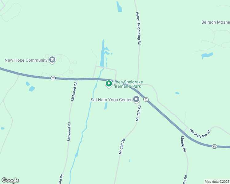 map of restaurants, bars, coffee shops, grocery stores, and more near 795-799 New York 52 in Fallsburg