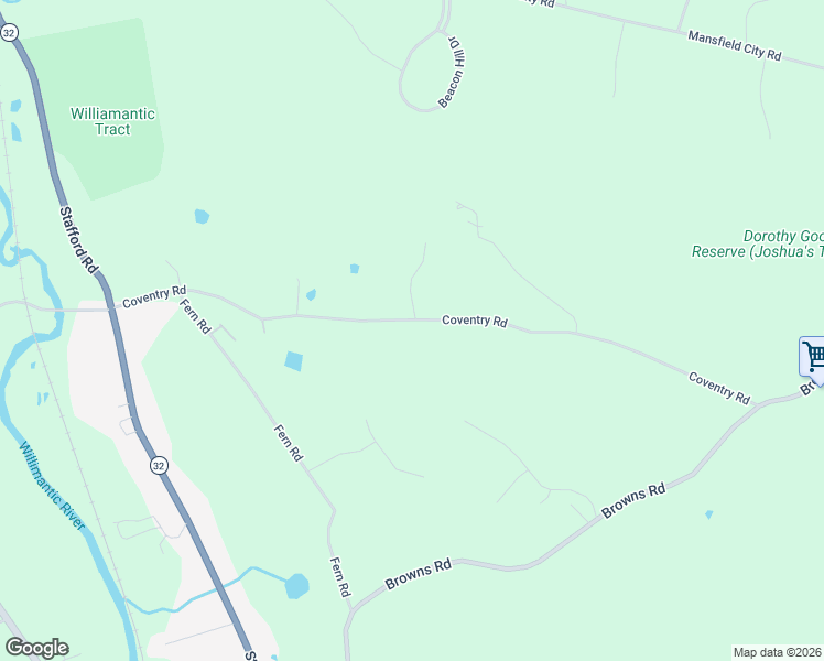 map of restaurants, bars, coffee shops, grocery stores, and more near 161 Coventry Road in Mansfield