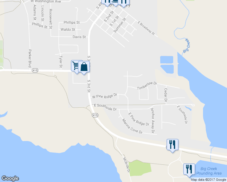 map of restaurants, bars, coffee shops, grocery stores, and more near 225 East Pine Ridge Drive in Polk City