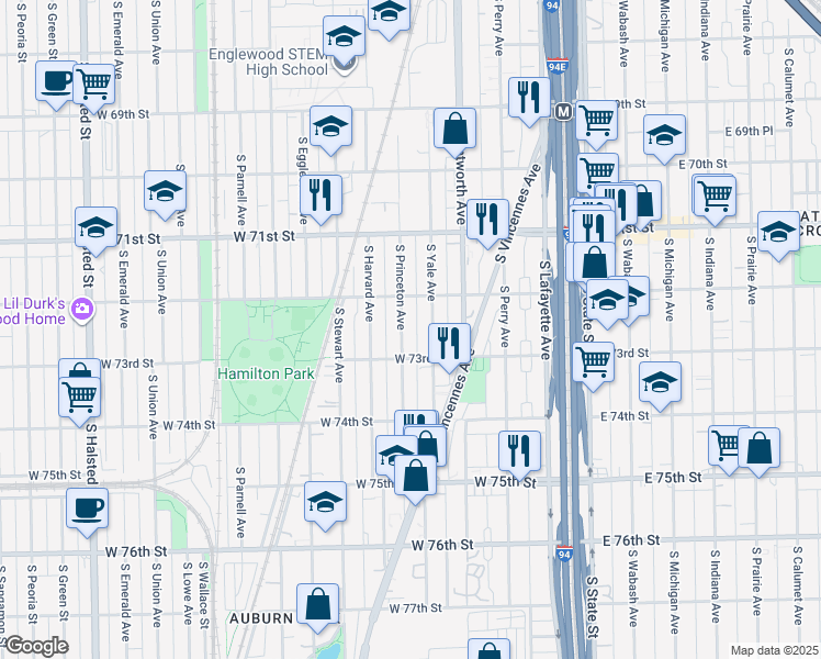map of restaurants, bars, coffee shops, grocery stores, and more near in Chicago
