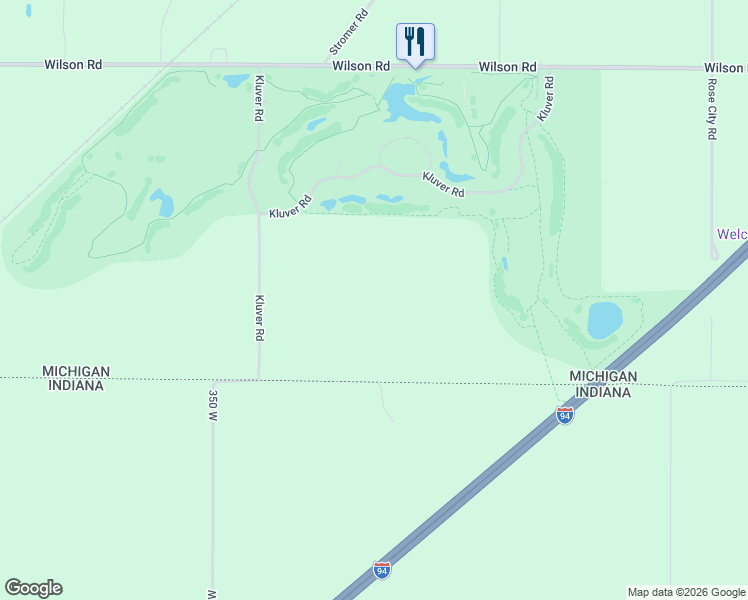 map of restaurants, bars, coffee shops, grocery stores, and more near 19701 Kluver Road in New Buffalo