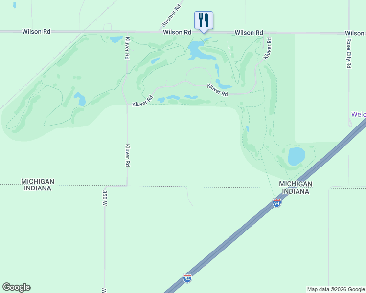 map of restaurants, bars, coffee shops, grocery stores, and more near 19701 Kluver Road in New Buffalo