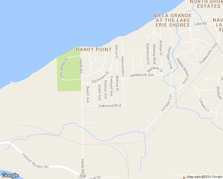 map of restaurants, bars, coffee shops, grocery stores, and more near 903 Fremont Avenue in Painesville