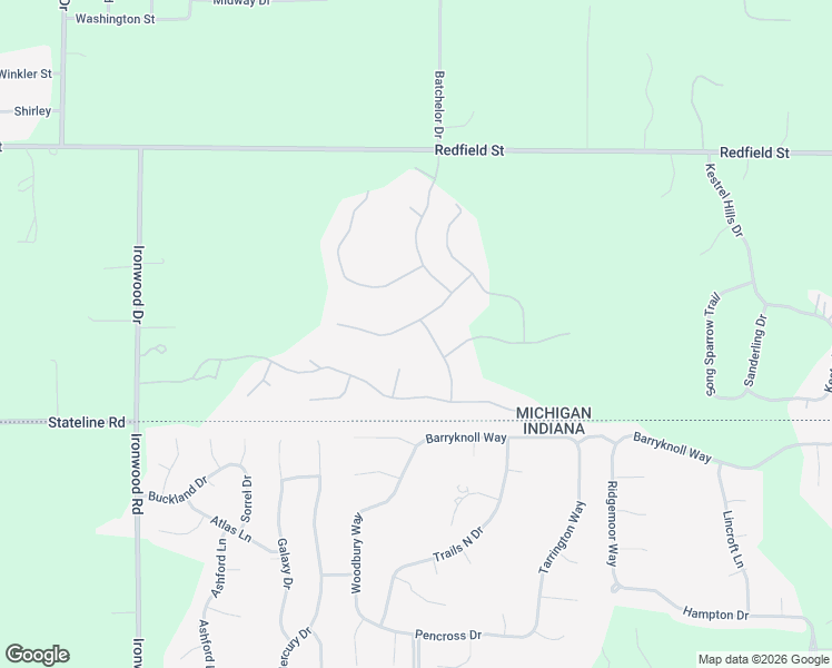 map of restaurants, bars, coffee shops, grocery stores, and more near 71370 Forest Eagle Lane in Niles