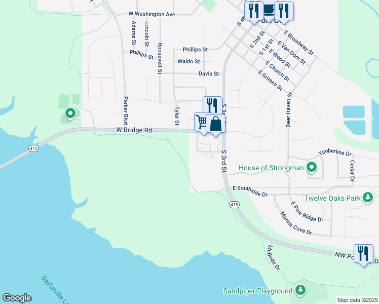 map of restaurants, bars, coffee shops, grocery stores, and more near 1140 South 5th Street in Polk City