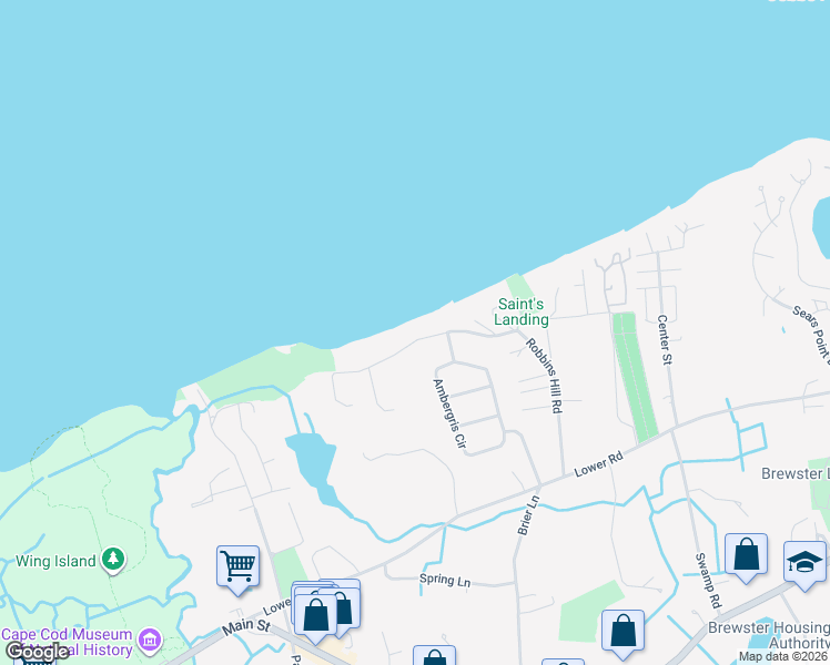 map of restaurants, bars, coffee shops, grocery stores, and more near 262 Robbins Hill Road in Brewster
