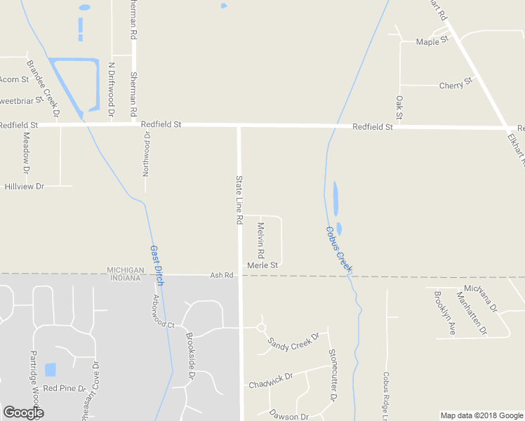 map of restaurants, bars, coffee shops, grocery stores, and more near 25600 Merle Street in Edwardsburg