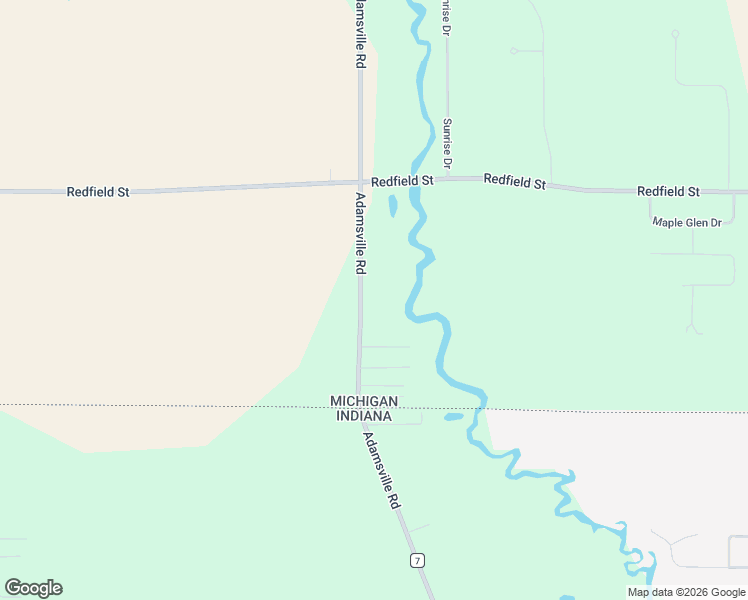 map of restaurants, bars, coffee shops, grocery stores, and more near 71257 Adamsville Road in Edwardsburg