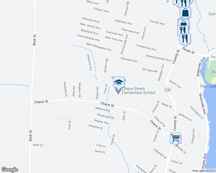 map of restaurants, bars, coffee shops, grocery stores, and more near 143 Feno Court in Somerset