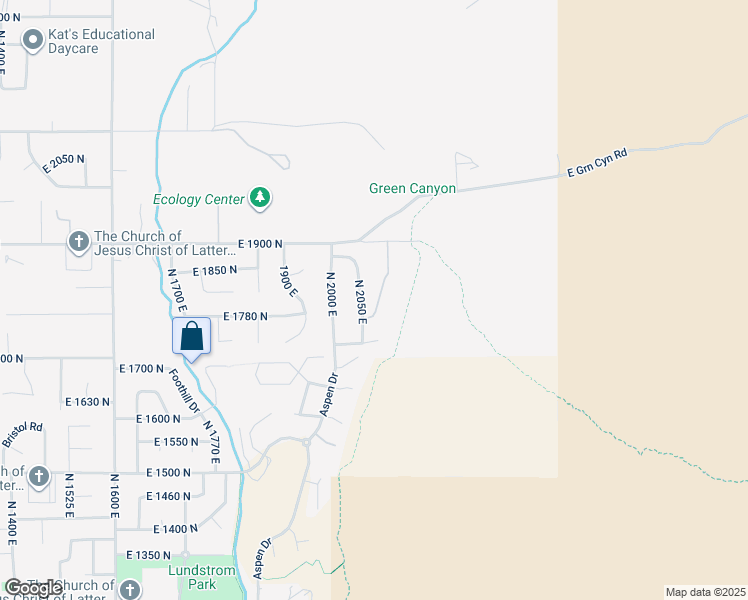map of restaurants, bars, coffee shops, grocery stores, and more near 1810 North 2070 East in North Logan