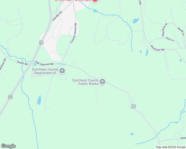 map of restaurants, bars, coffee shops, grocery stores, and more near 580 Oak Summit Road in Millbrook