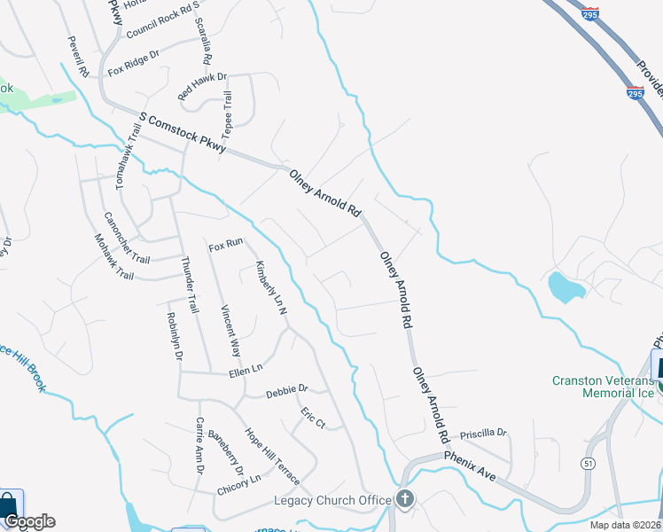 map of restaurants, bars, coffee shops, grocery stores, and more near 32 Cambio Court in Cranston