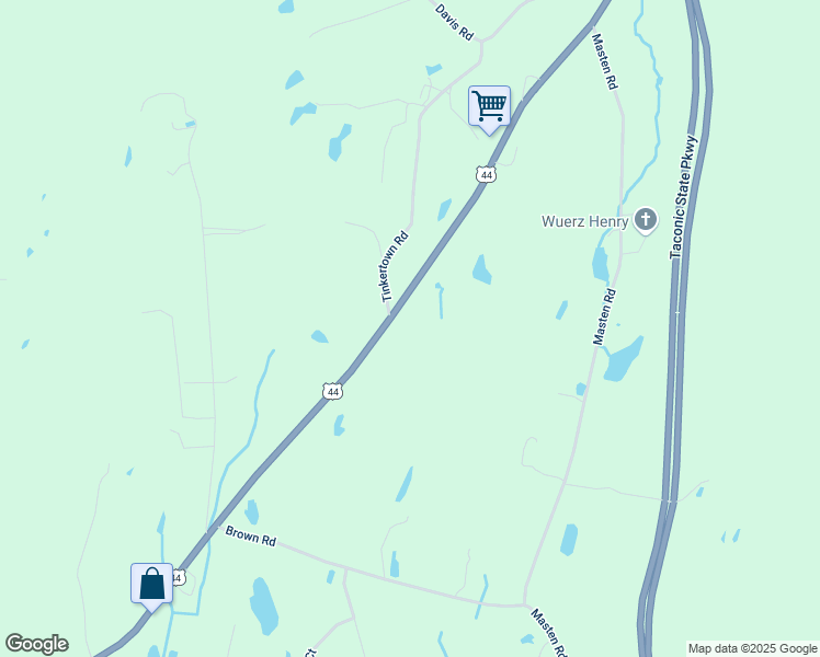 map of restaurants, bars, coffee shops, grocery stores, and more near 2164 U.S. 44 in Pleasant Valley