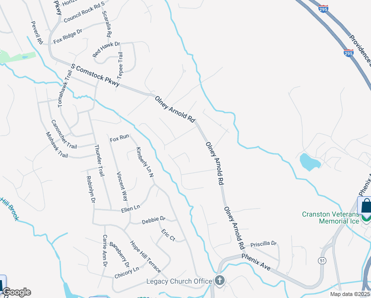 map of restaurants, bars, coffee shops, grocery stores, and more near 32 Cambio Ct in Cranston