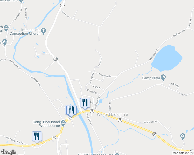 map of restaurants, bars, coffee shops, grocery stores, and more near 7 Kortright St in Woodbourne