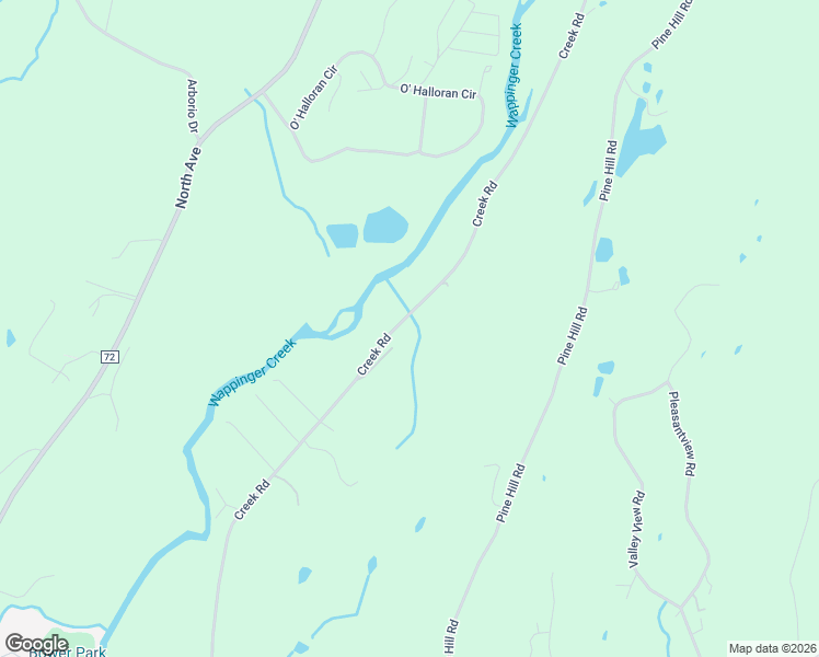 map of restaurants, bars, coffee shops, grocery stores, and more near 254 Creek Road in Pleasant Valley