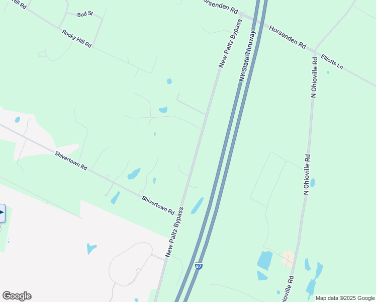 map of restaurants, bars, coffee shops, grocery stores, and more near 165 N Putt Corners Rd in New Paltz