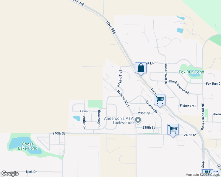 map of restaurants, bars, coffee shops, grocery stores, and more near 1695 North Jones Boulevard in North Liberty