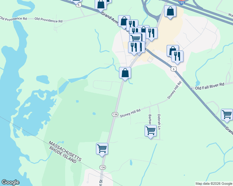 map of restaurants, bars, coffee shops, grocery stores, and more near 177 Market Street in Swansea