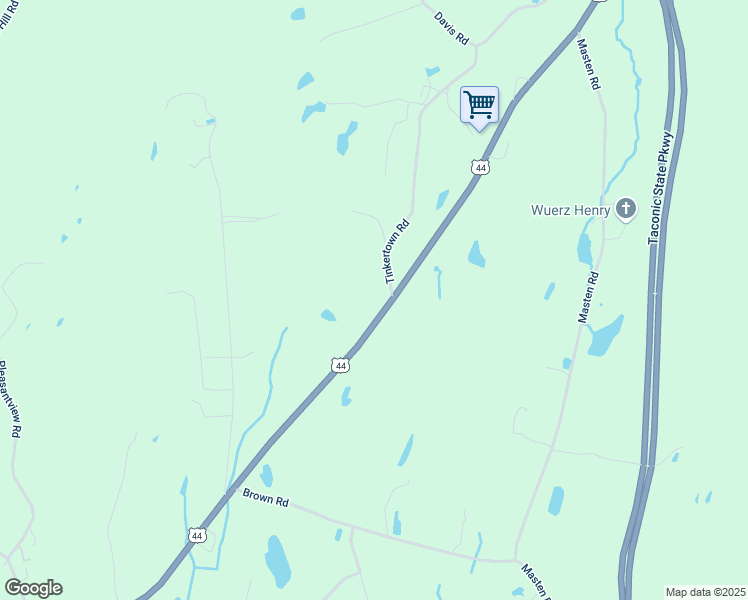map of restaurants, bars, coffee shops, grocery stores, and more near 2164 U.S. 44 in Pleasant Valley