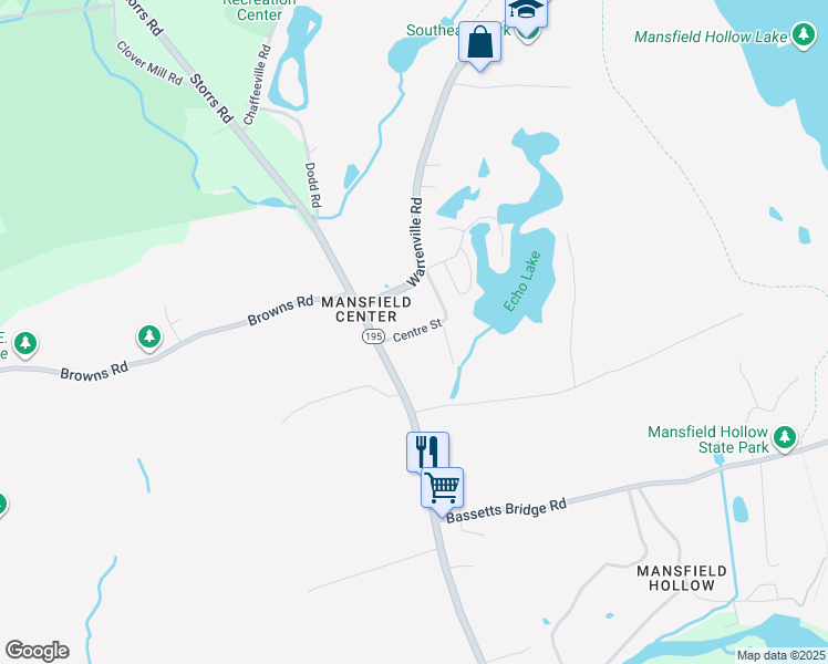 map of restaurants, bars, coffee shops, grocery stores, and more near 11 Centre Street in Mansfield