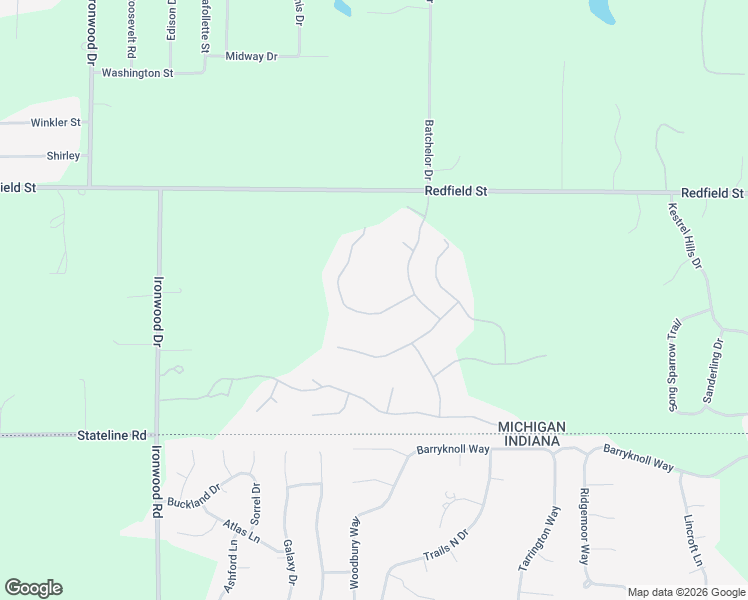 map of restaurants, bars, coffee shops, grocery stores, and more near 33058 Lake Forest Court in Niles