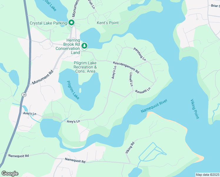 map of restaurants, bars, coffee shops, grocery stores, and more near 118 Arey's Lane in Orleans