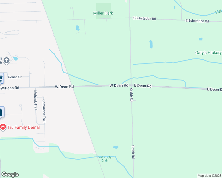 map of restaurants, bars, coffee shops, grocery stores, and more near 109 West Dean Road in Temperance