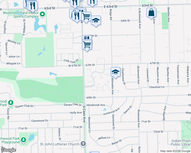 map of restaurants, bars, coffee shops, grocery stores, and more near 1013 Torrey Pines Court in Darien