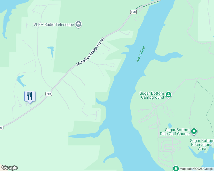 map of restaurants, bars, coffee shops, grocery stores, and more near 2327-2331 Rice Ridge Ln NE in North Liberty