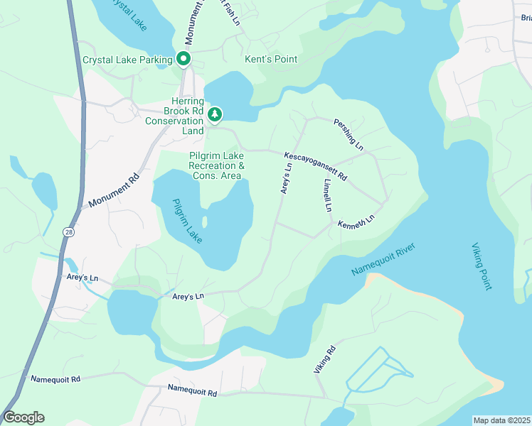 map of restaurants, bars, coffee shops, grocery stores, and more near 118 Arey's Lane in Orleans