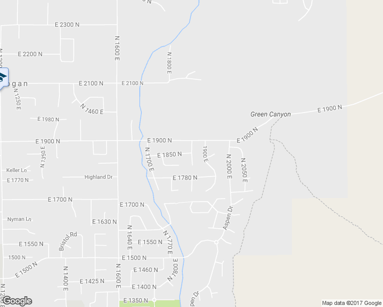 map of restaurants, bars, coffee shops, grocery stores, and more near 1898 East 1850 North in North Logan