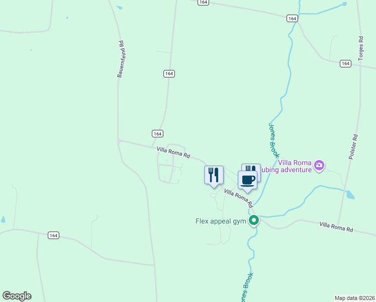 map of restaurants, bars, coffee shops, grocery stores, and more near 4 Villa Vista Drive in Callicoon