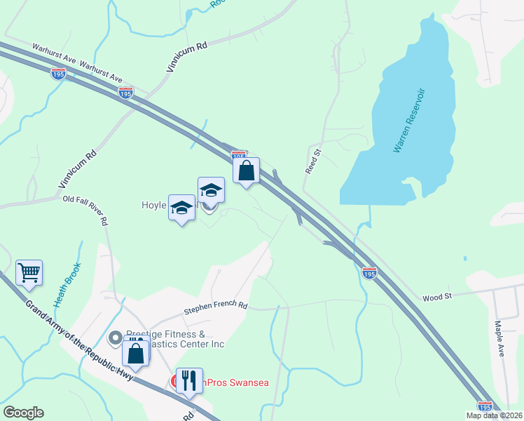 map of restaurants, bars, coffee shops, grocery stores, and more near 70 Community Lane in Swansea