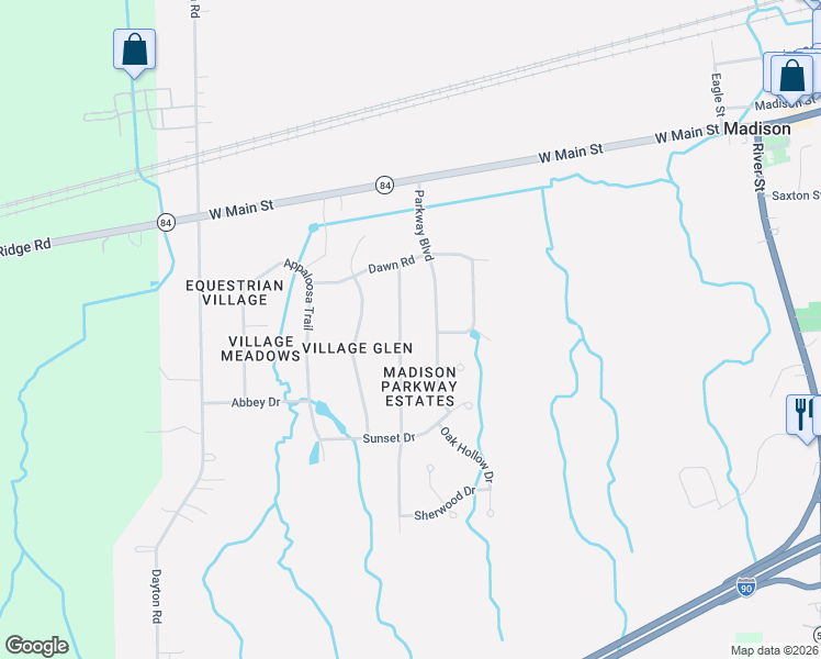 map of restaurants, bars, coffee shops, grocery stores, and more near 219 Parkway Boulevard in Madison