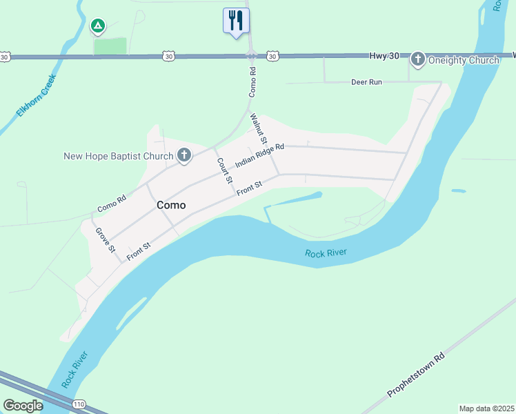 map of restaurants, bars, coffee shops, grocery stores, and more near 25330 Front Street in Sterling