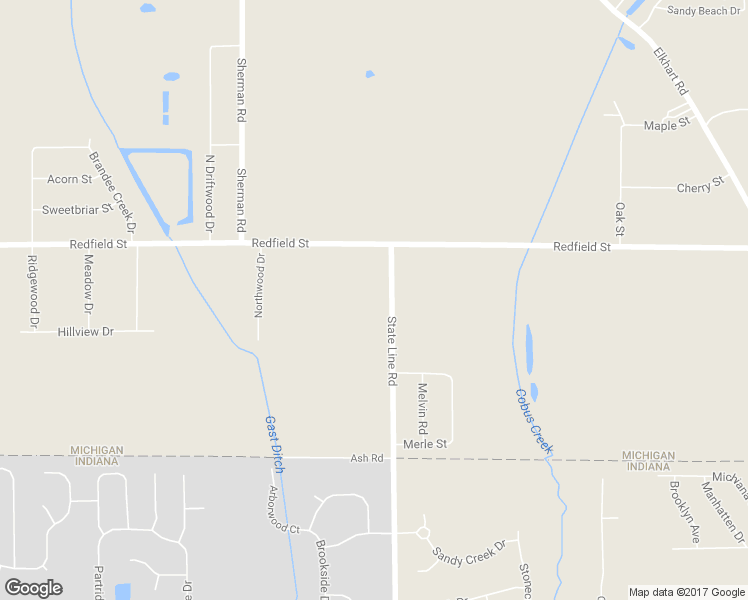 map of restaurants, bars, coffee shops, grocery stores, and more near 71168 State Line Road in Edwardsburg