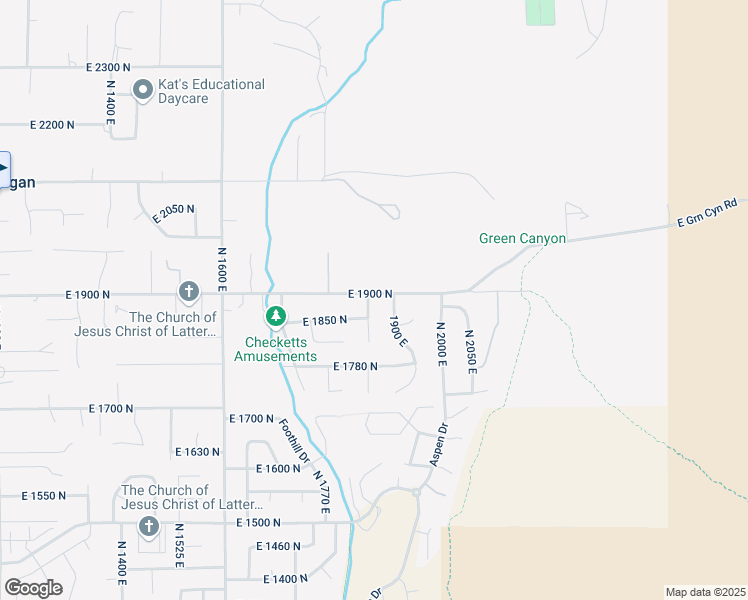 map of restaurants, bars, coffee shops, grocery stores, and more near 1872 North 1850 East in North Logan