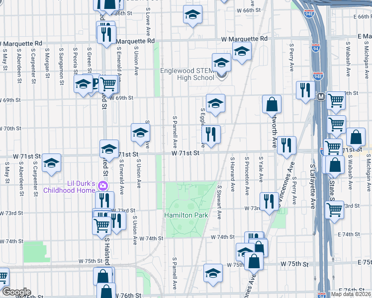 map of restaurants, bars, coffee shops, grocery stores, and more near in Chicago