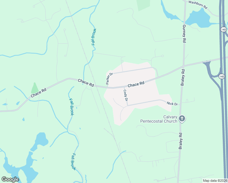 map of restaurants, bars, coffee shops, grocery stores, and more near 57 Chace Road in Freetown