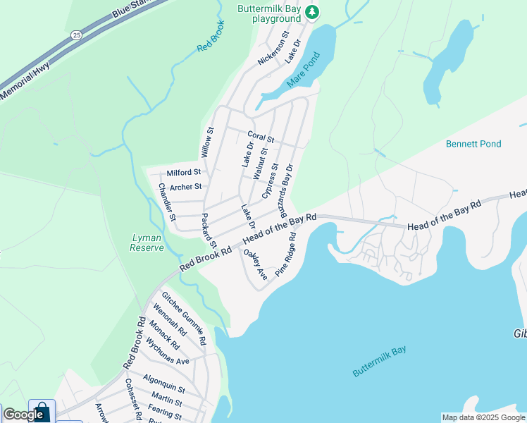 map of restaurants, bars, coffee shops, grocery stores, and more near 40 Buttonwood Lane in Plymouth