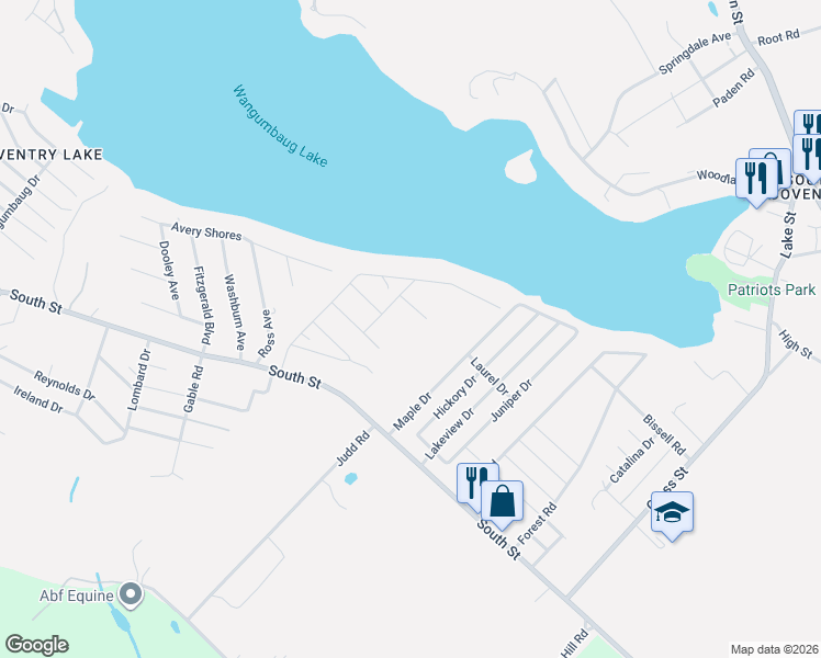map of restaurants, bars, coffee shops, grocery stores, and more near 44 Kensington Road in Coventry